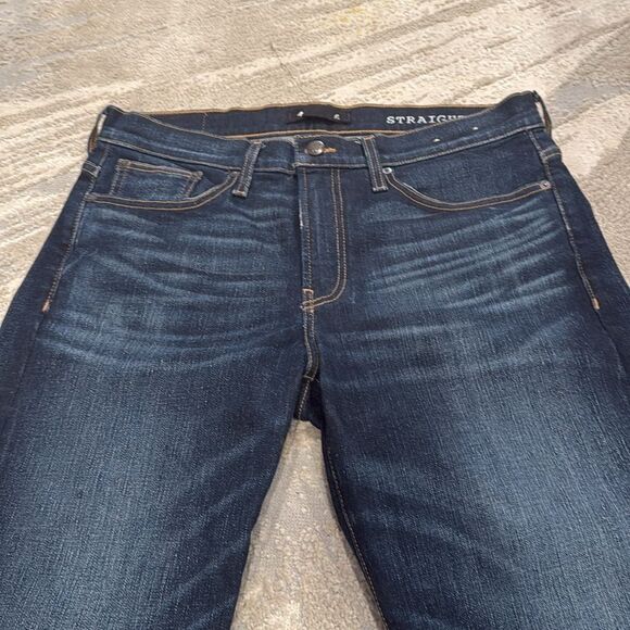 Madewell dark wash straight jeans size 33 by 32 in GUC - Picture 2 of 8